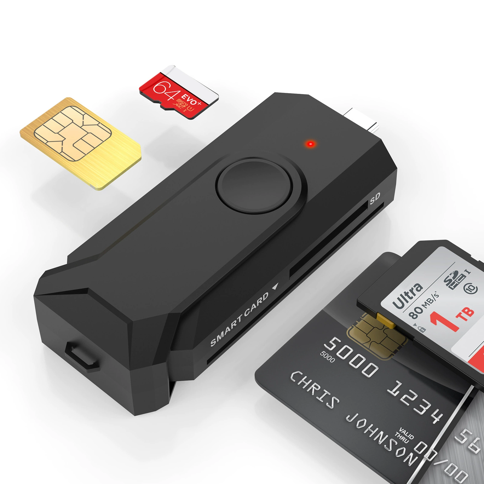 Производитель USB многофункциональная карта ридер SD/TF/SIM/IC карта четыре в одном для банковской карты с отчётом о налогах, умный считыватель