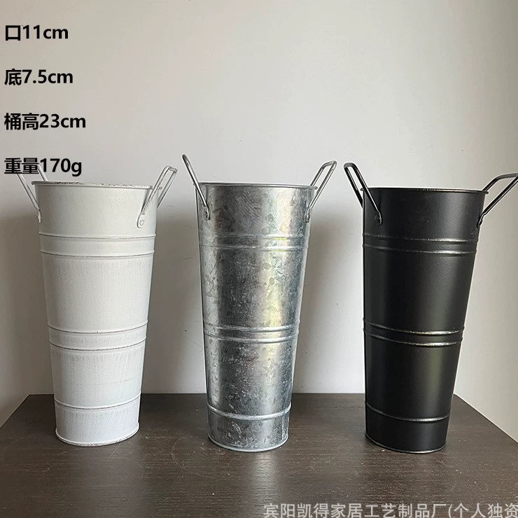 Источник производителя ретро оцинкованный железный цветочный ведро 23 см