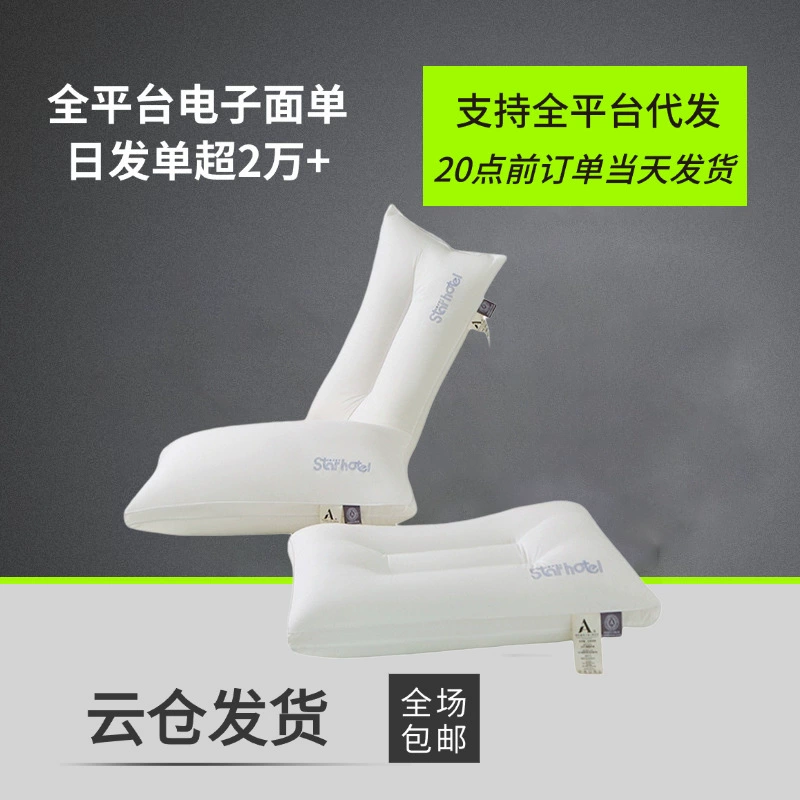 Nantong Домашний текстиль Хлопок Основа подушки в гостиничном стиле Чистый хлопок Приятный для кожи Мягкая наволочка Источник Фабрика Трансграничная оптовая продажа