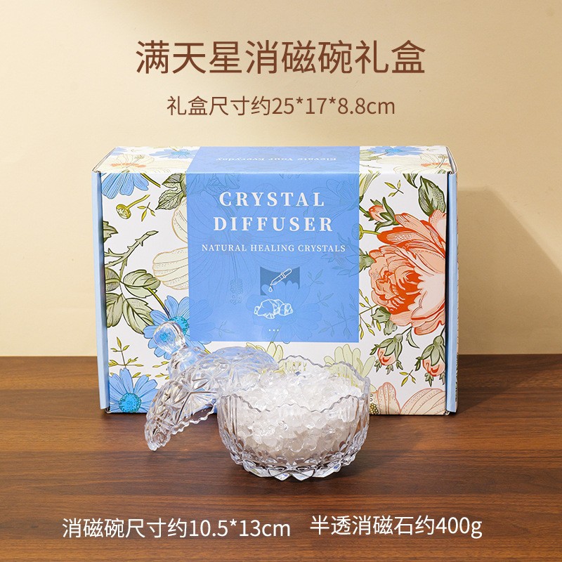 cristal natural piedra triturada desmagnetizante cuenco pulsera desmagnetizante energético cuenco de purificación para atraer la riqueza y el tesoro caja de almacenamiento utensilios adornos
