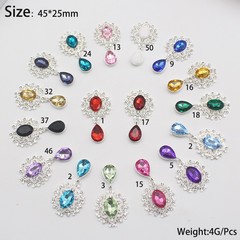 国境を越えて人気のある45*25mm合金のドリルブローチアクセサリーの花盤ドリル水滴ペンダント