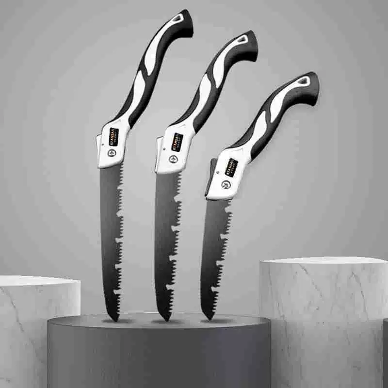 Складная пила Деревообрабатывающая пила Бытовая трехсторонняя шлифовальная ручная пила Фруктовое дерево Обрезка Садовая пила Наружная лесозаготовительная пила