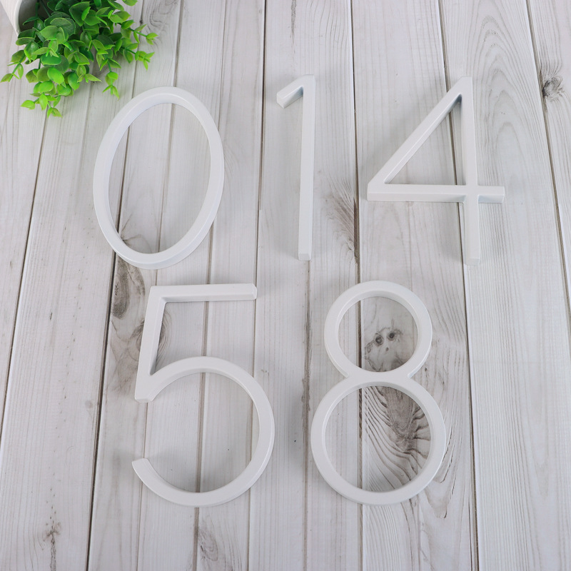 立体数字门牌号码 白色立体数字门牌创意酒店宾馆公寓房标识牌