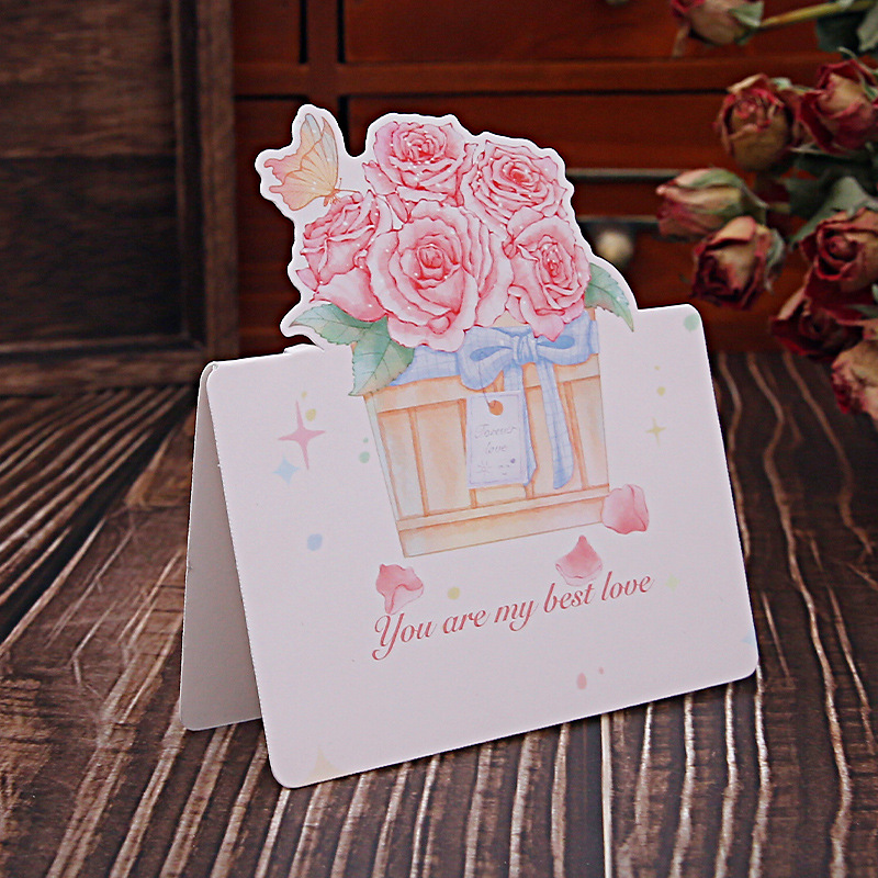 Día de San Valentín ramo tarjeta acuarela ins tarjeta de viento tarjeta postal Qixi día de la madre 38.520 Día de San Valentín