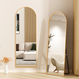 Mirror Full Body Dressing Mirror Home Girl's Bedroom Cyber Popular Floor Mirror Instagram Style Wall-Mounted Three-Dimensional Fitting Mirror