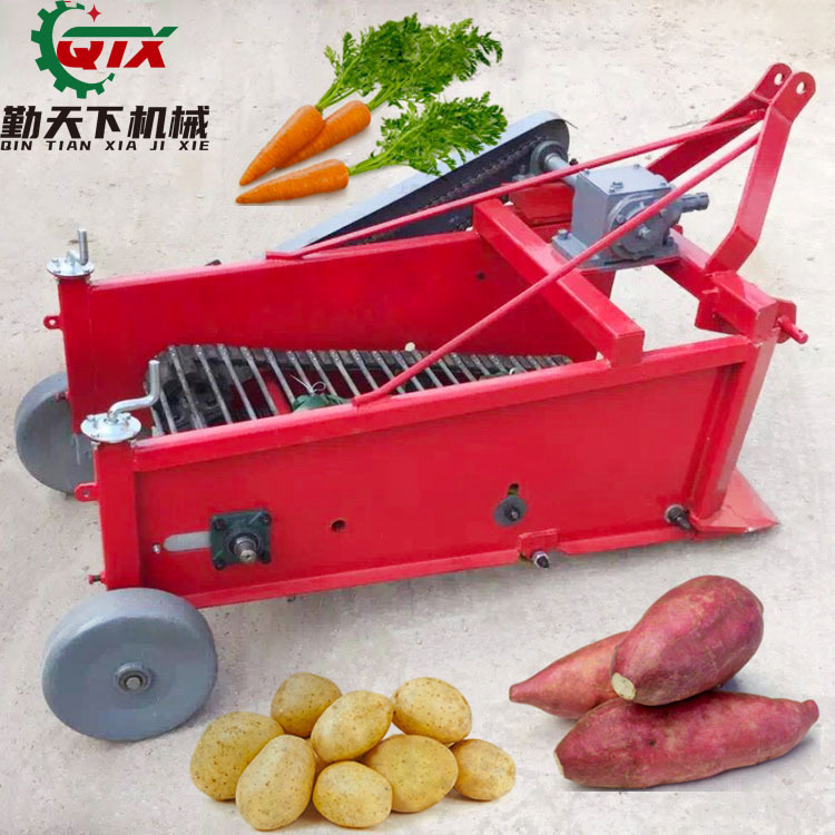 新款拖拉机带土豆大蒜马铃薯收获机杀秧机 地瓜薯类收割四轮红薯