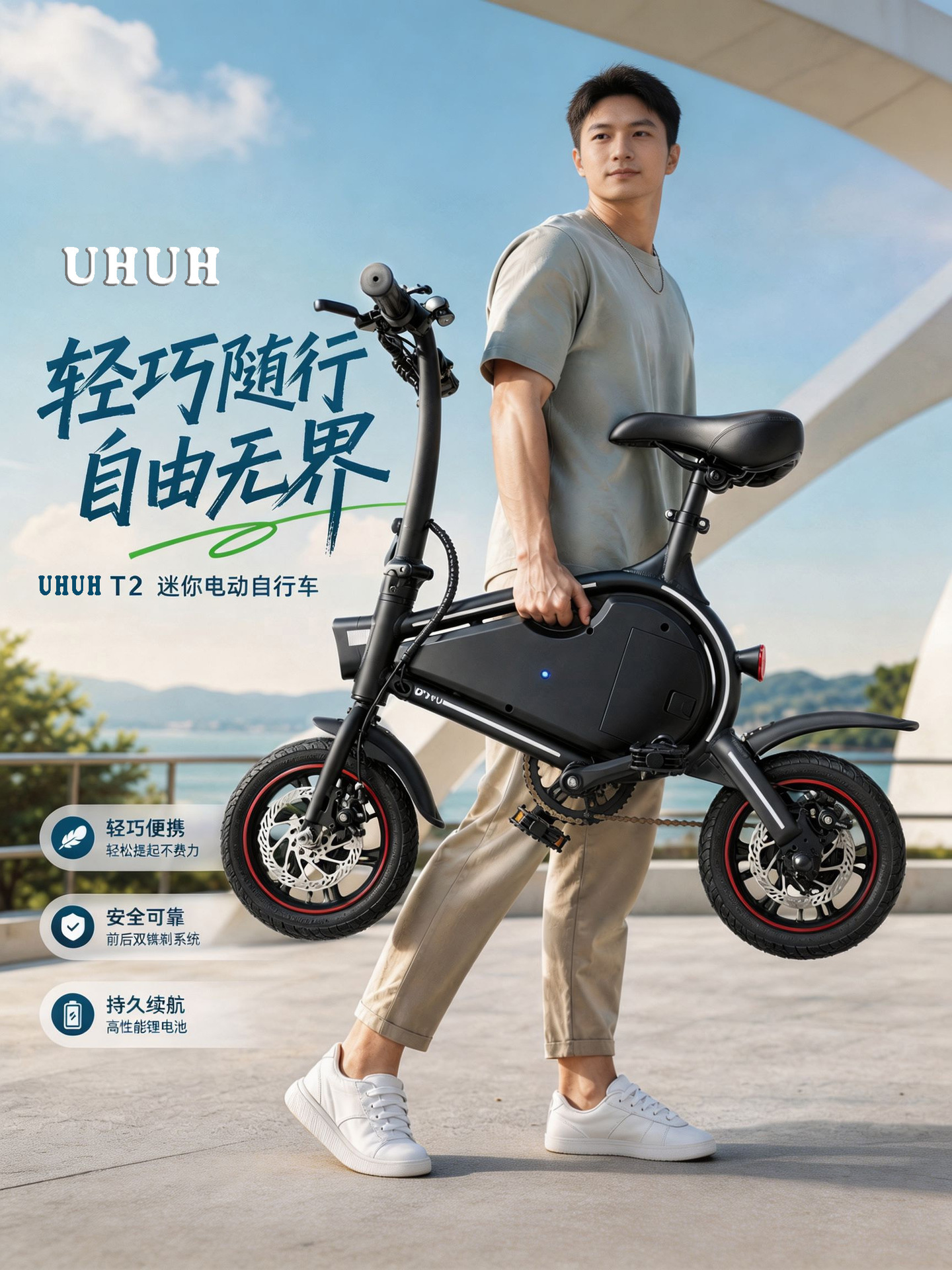 Source Factory Dayu New Model Lithium Battery Long-Range Foldable Electric Bicycle Small Mini Scooter