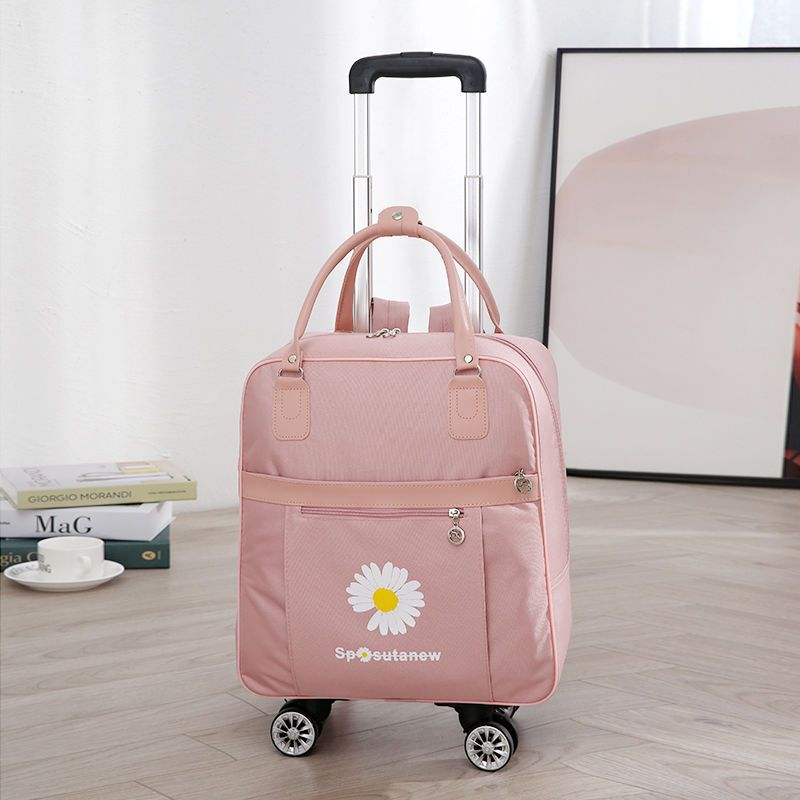 Boardable Suitcase with Universal Wheels for Women, Lightweight for Short Trips, Can Be Carried by Hand or Worn as a Backpack, Trolley Style