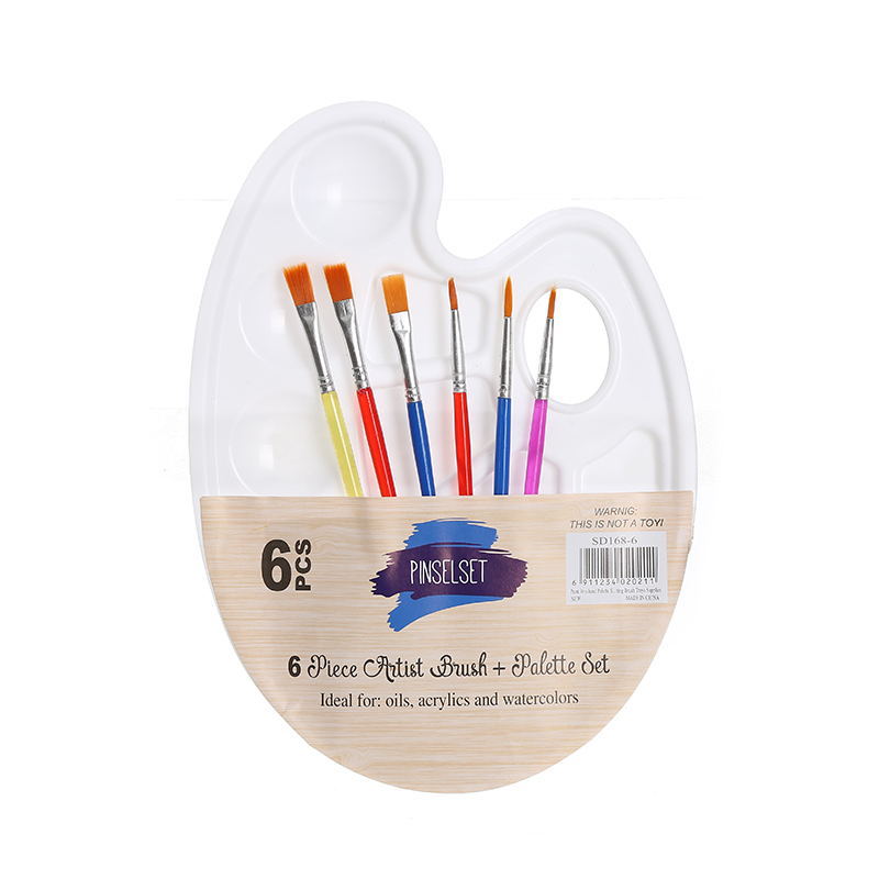 Juego de pinceles de paleta transfronterizos, suministros de pintura para el aprendizaje del arte infantil, fabricante de paletas de acuarela, venta al por mayor creativa