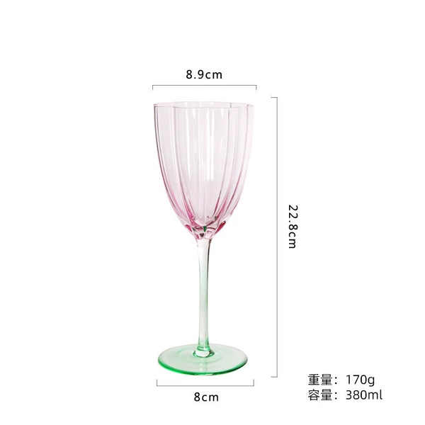 Wineglass, flowered