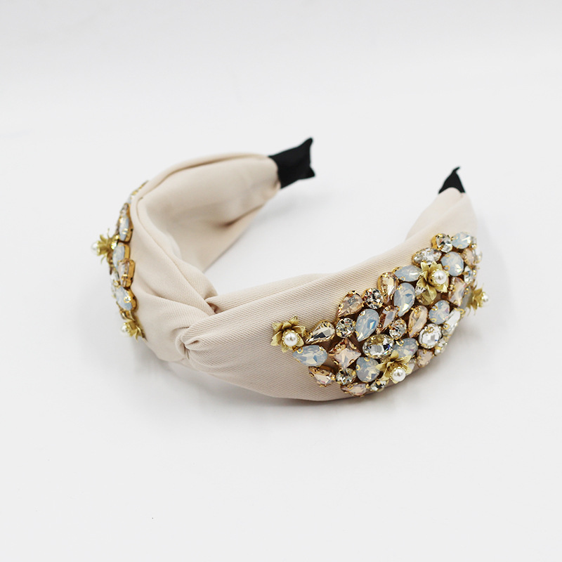 New Fashion Baroque Flower Pearl Headband display picture 8