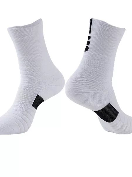 Football Socks Men's Medium Socks Adult Thickened Sweat-Absorbent Non-Slip Shock-Absorbing Running Boat Socks Training Game Socks Basketball Socks