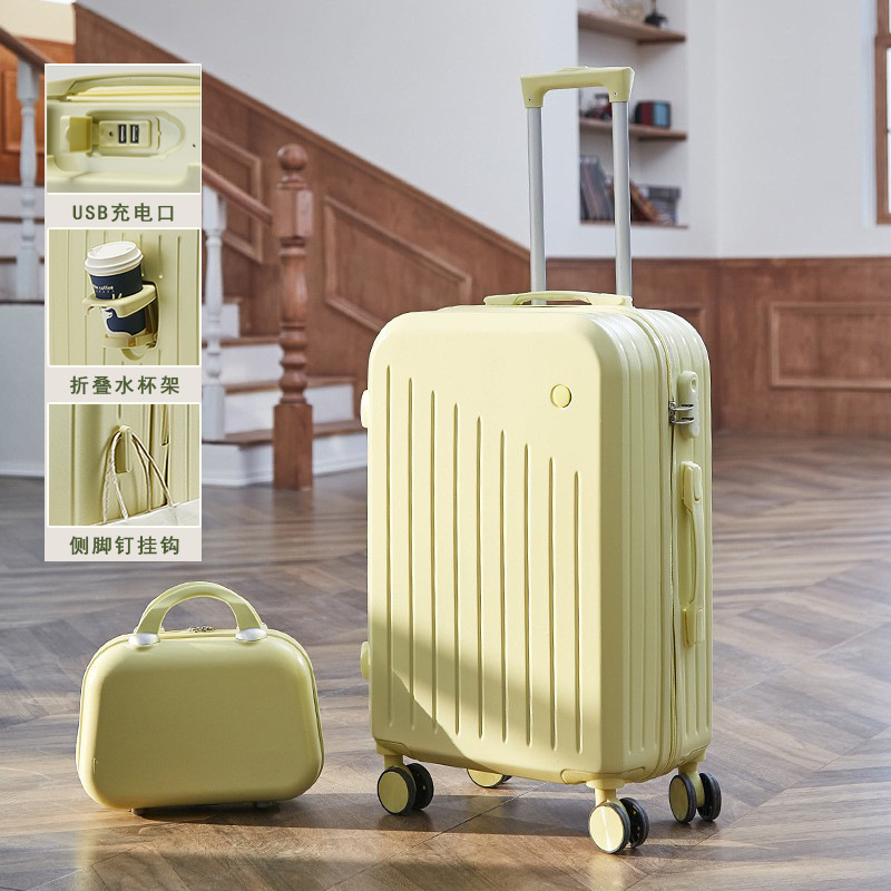 Equipaje 20-inch trolley case hembra estilo coreano equipaje pequeño embarque fresco caja de equipaje multifuncional contraseña caso masculino