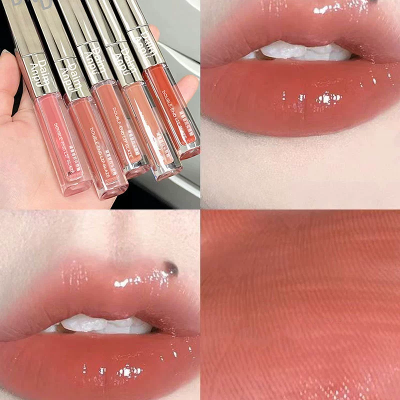 Daimanpu (Cross-border trading), double-sided lip gloss, moisturizing lip balm, lipstick, square tube, mirror effect