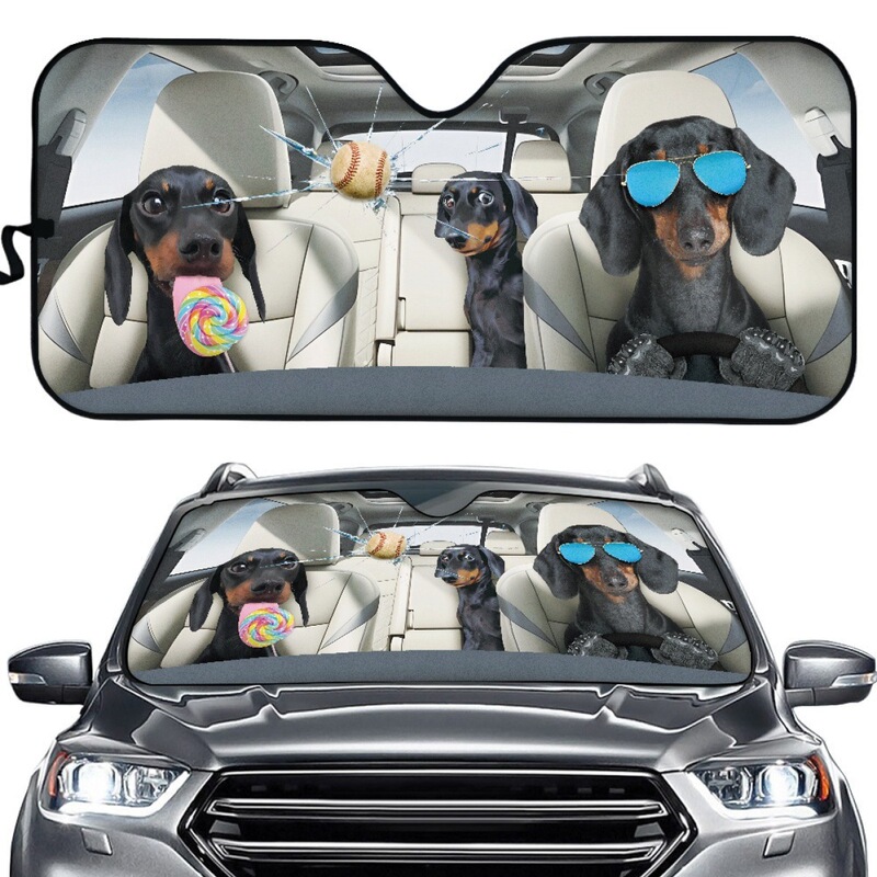 Cross-border Amazon Direct Selling Summer Hot Selling Creative Funny Pet Dog Car Interior Glass Sunshade Insulation
