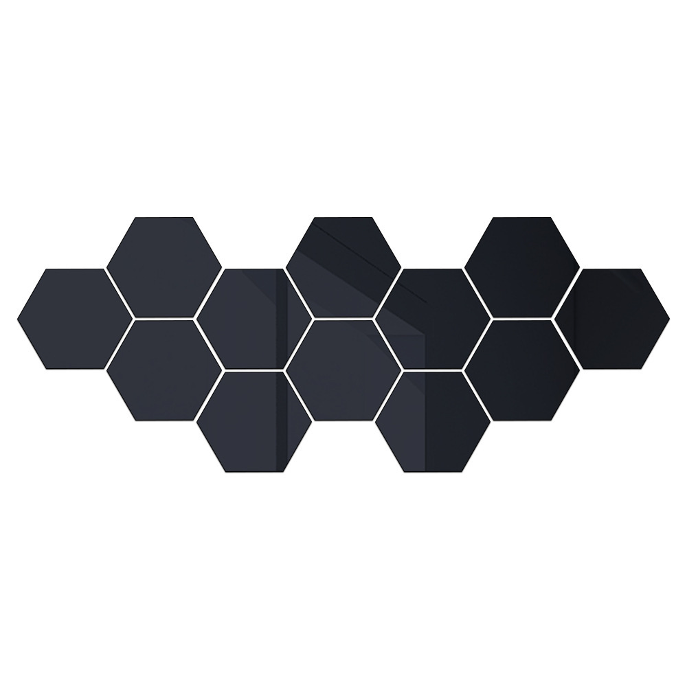 Mirror Wall Stickers Self-adhesive Hexagonal Acrylic Living Room Porch Aisle Staircase Decoration 3D Three-dimensional Wallpaper Mirror Stickers