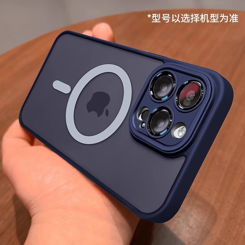 iPhone17、Apple 14Promax、磁気吸着式透明つや消し15対応、レンズフィルム付きフルカバー保護ケース|undefined