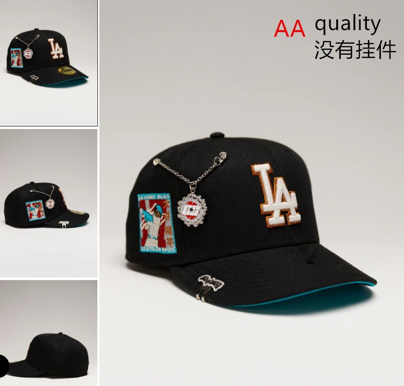 Comercio exterior transfronterizo al por mayor 2026 AA gorra de boca de pato bordado tridimensional ajustable gorra de hip-hop Yankees Dodgers