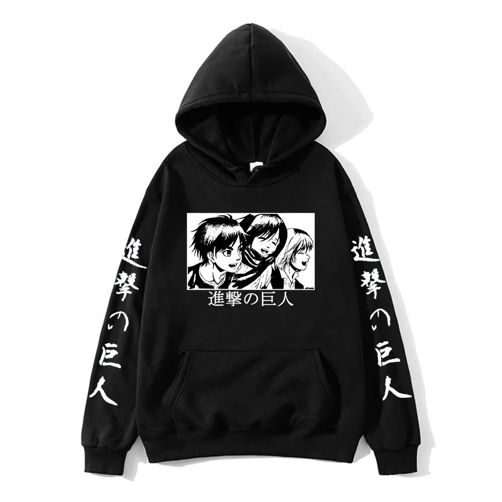 Attack On Titan Sweatshirt Eren Yeager Hoody Mikasa Ackerman