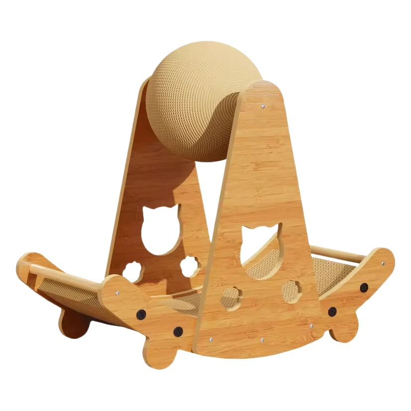 Tablero del rasguño del gato cuna del paraíso infantil nido de gato resistente al desgaste no chip bola del rasguño del gato integrado de papel corrugado suministros de juguete de gato