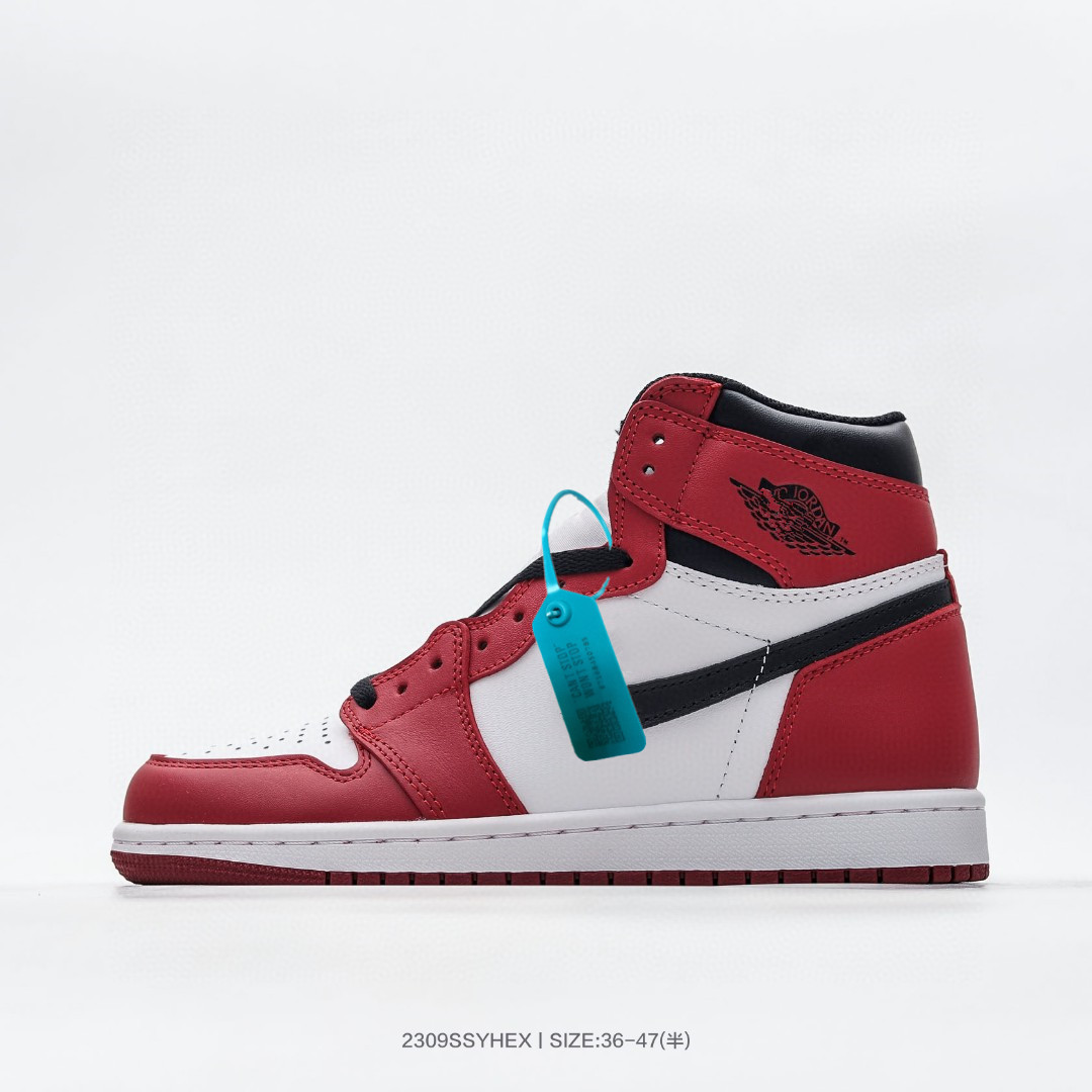 AJ1 하이탑-화이트와 레드
