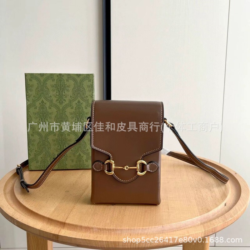 跨境新款经典老花1955手机包时尚百搭单肩斜挎小方包撞色盒子女包|undefined