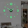 Nights watch Creative Clock Simple Wall Hanging Clock Wall -free living room home bedroom wall sticker quiet watch