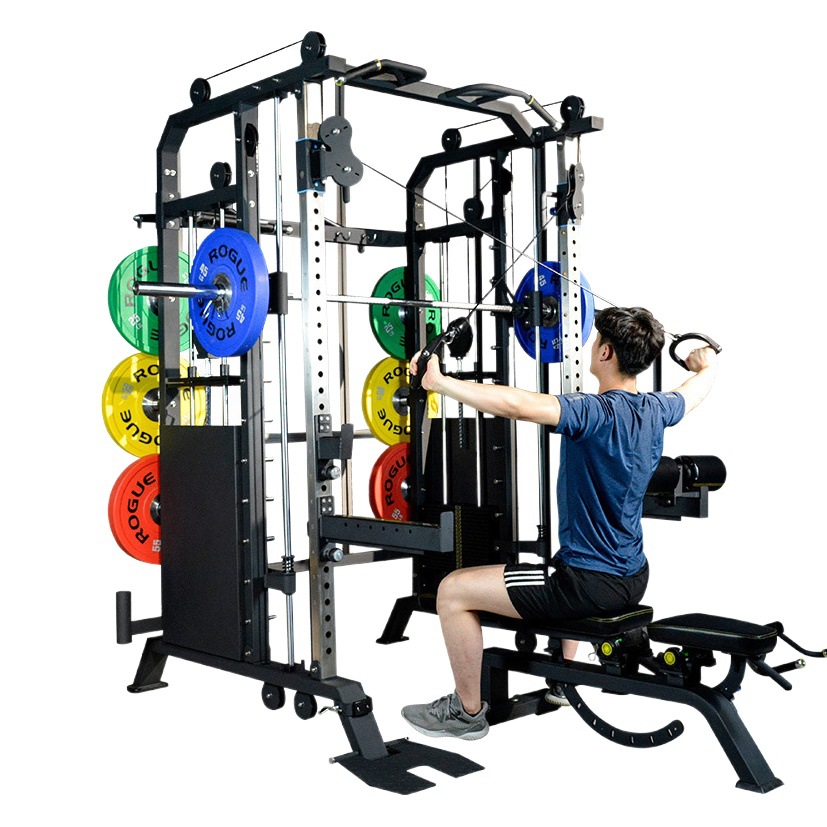 Smith Máquina Squat rack de Interior de múltiples funciones de prensa de Banco estante grande pájaro volador entrenamiento deportivo integral equipo de la aptitud