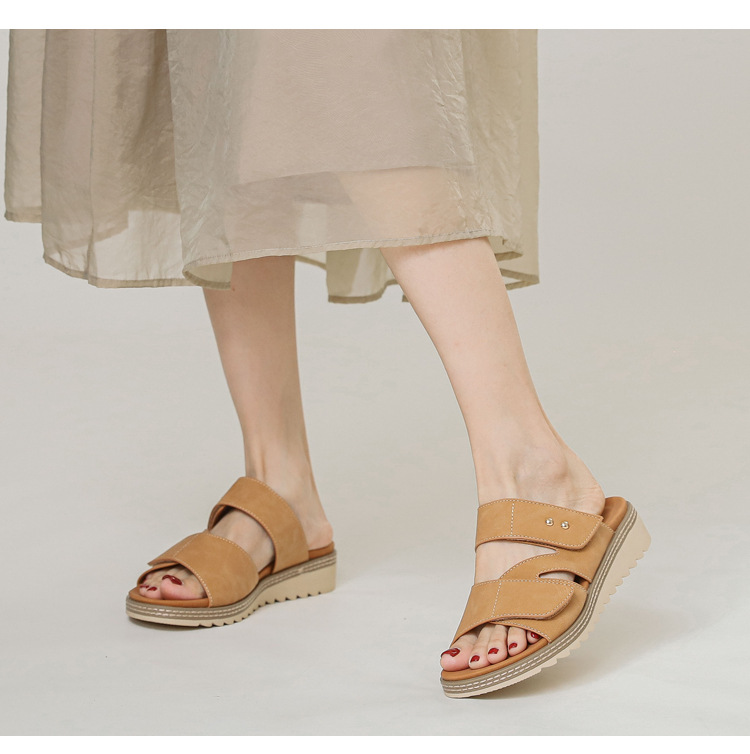 Fashion Bohemian Outdoor Sandals New Summer Lightweight Casual Simple Wedge Shoes_vogvips.com