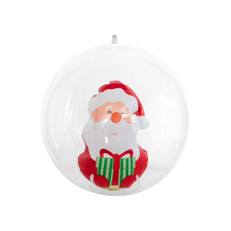 Bolas de Navidad inflables de dibujos animados transfronterizos Navidad Navidad Disposición de juguetes de PVC transparente espesa image 6
