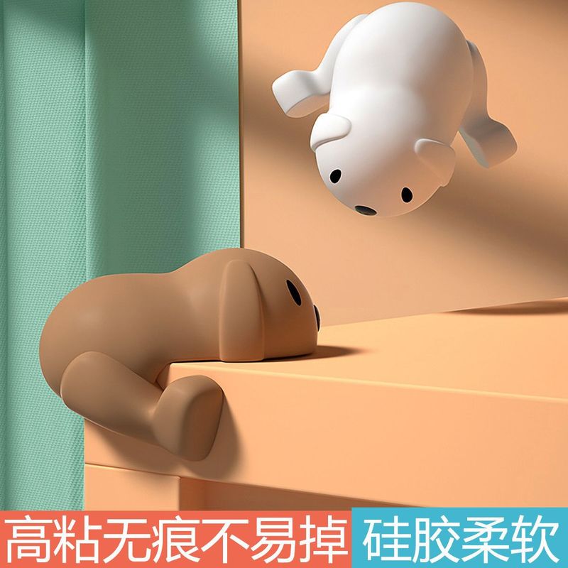 漫画の形の小さい犬のシリコンの衝突防止の角の子供の安全なテーブルの角の保護カバーのお茶のテーブルの角の貼ること|undefined