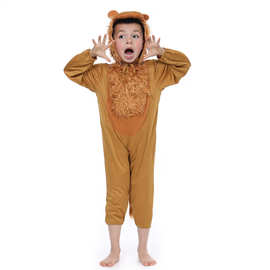 新款儿童动物扮演服装舞台表演学校团体活动服动物园小狮子趣味装