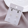 Cute earrings, rabbit, small jewelry, 3 pair