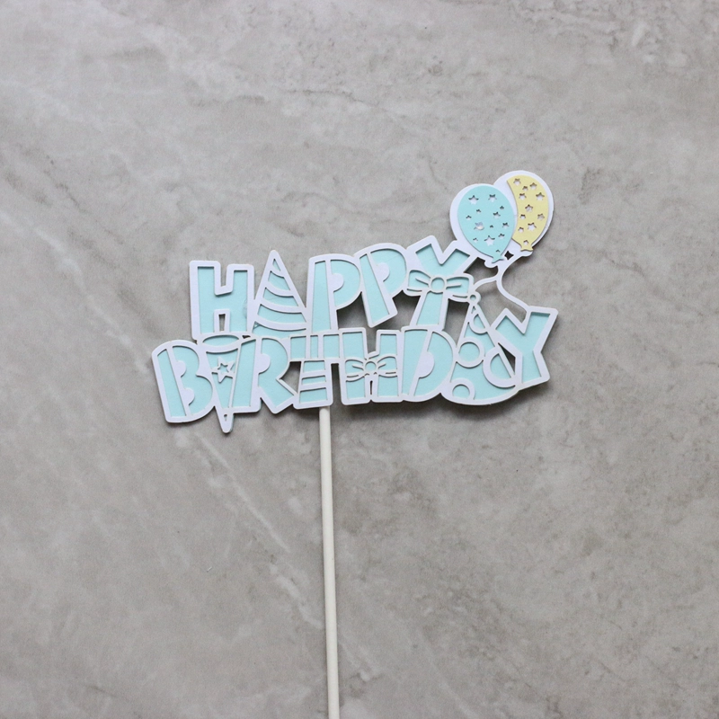 English Birthday Happy Cartoon Balloon HB Love Gift Box Birthday Happy Cake Account Crown Crown милые звезды