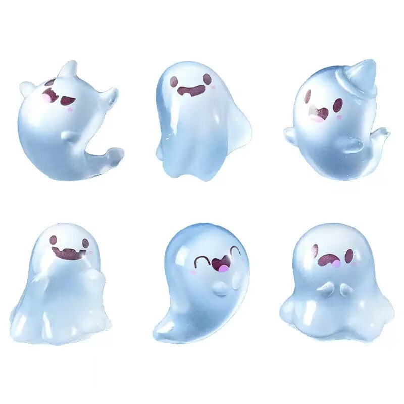ハロウィン発光ゴーストキーホルダー立体漫画透明カップルエルフペンダントスクールバッグかわいいアクセサリー|undefined