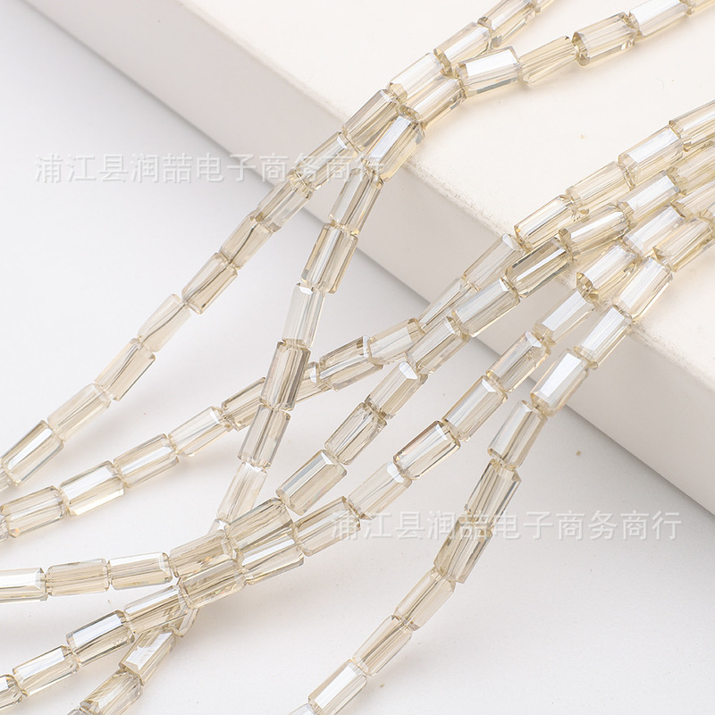 カットクリスタルガラス長方形ビーズDIYジュエリーアクセサリーネックレスイヤリングヘアアクセサリー衣料品アクセサリービーズクリスタルビーズ|undefined