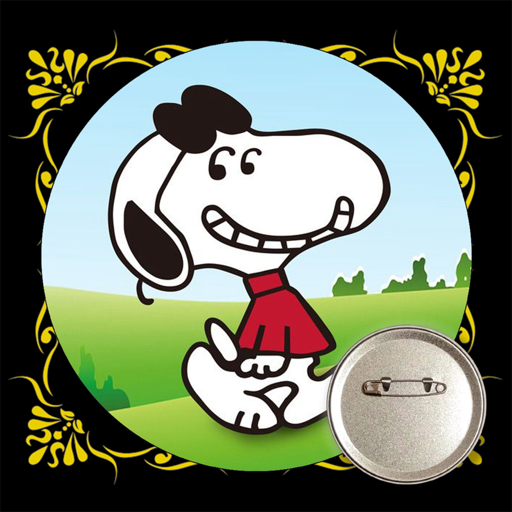 Snoopy bar transfronterizo insignia broche de estaño metal medallas conmemorativas anime periferia al por mayor