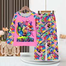 儿童睡衣男孩薄款中大童女长袖长裤女孩卡通东南亚家居服2025新款