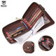 Captain Cow Genuine Leather Men's Multifunctional Short Zipper Wallet Advanced Sense Retro Driver's License Card Holder