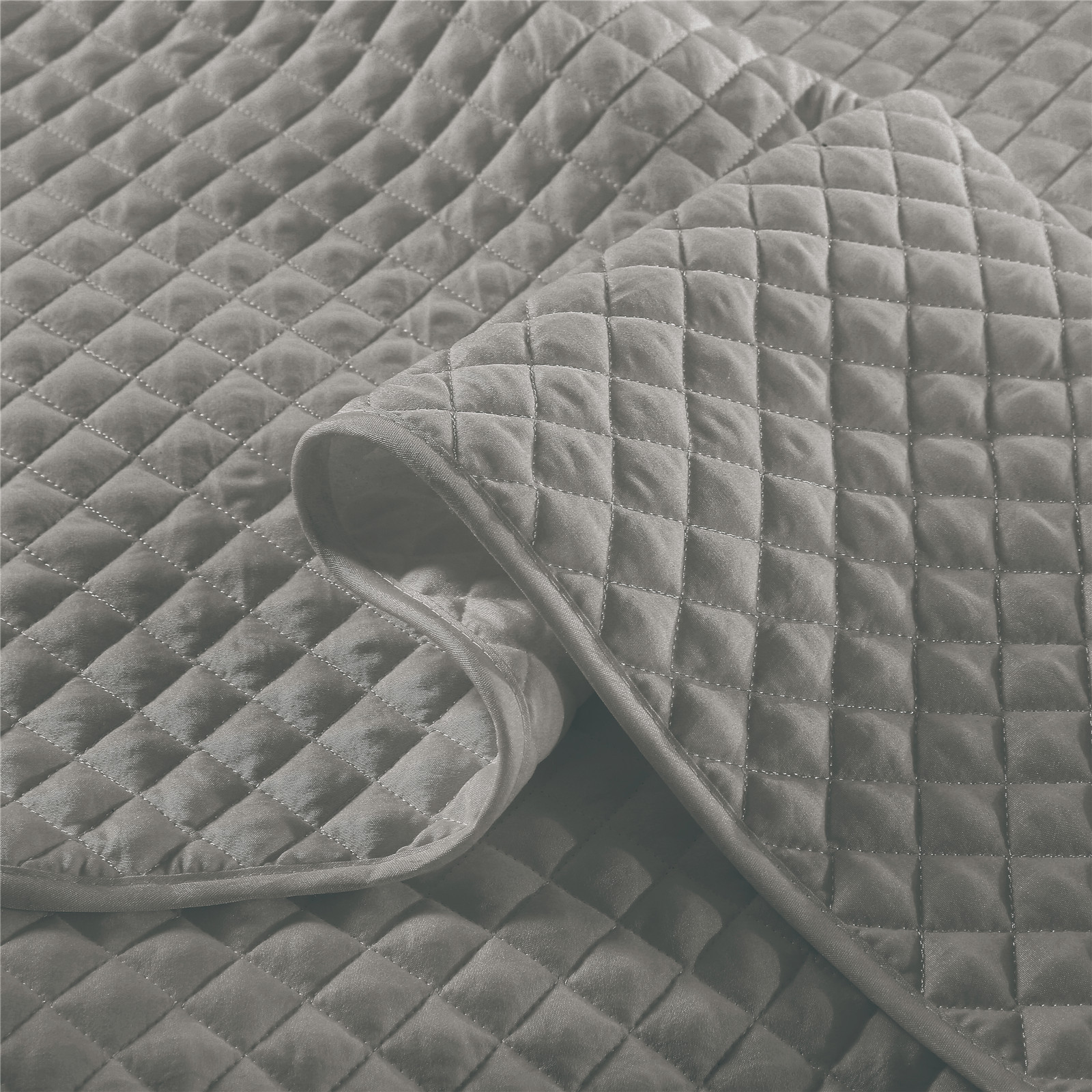 Set di tre trapunte trapuntate a griglia fine, copriletto tessile per la casa, federa per cuscino_voghion.com