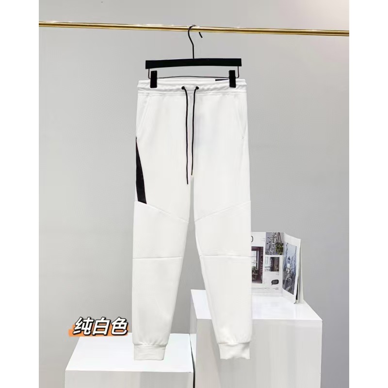 Camiseta con cremallera encapuchada transfronteriza para hombres primavera y otoño nueva chaqueta casual de ropa deportiva, pantalones de pies pequeños, dos piezas