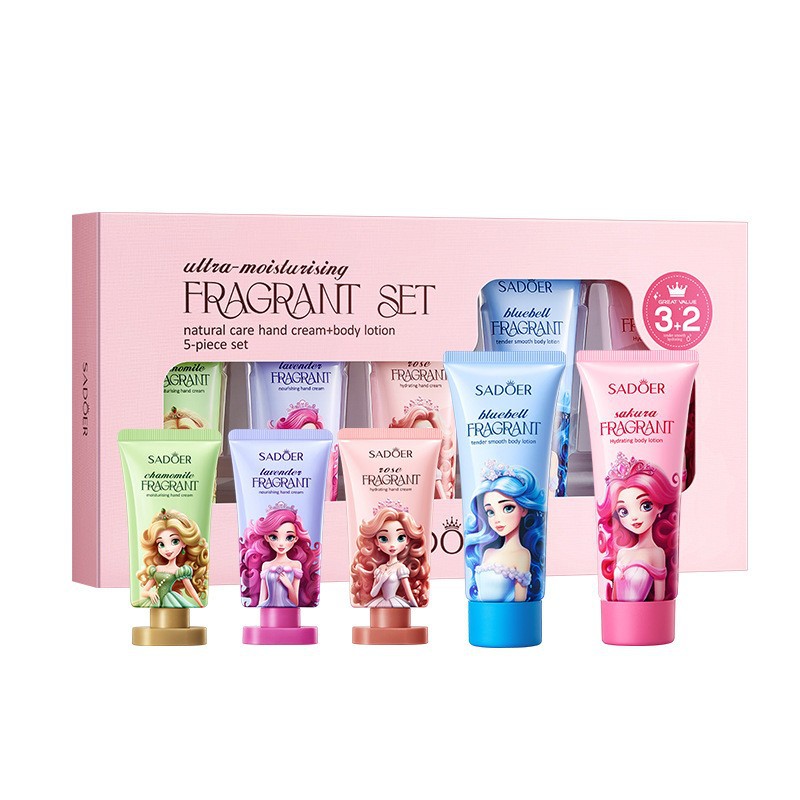 Comercio exterior transfronterizo SADOER colorido traje de crema de manos de flores y frutas hidratante anti-agrietamiento crema de manos regalo image 23