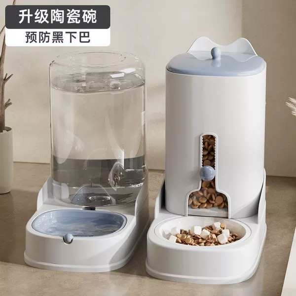 New upgraded integrated feeding + watering [ceramic style set]