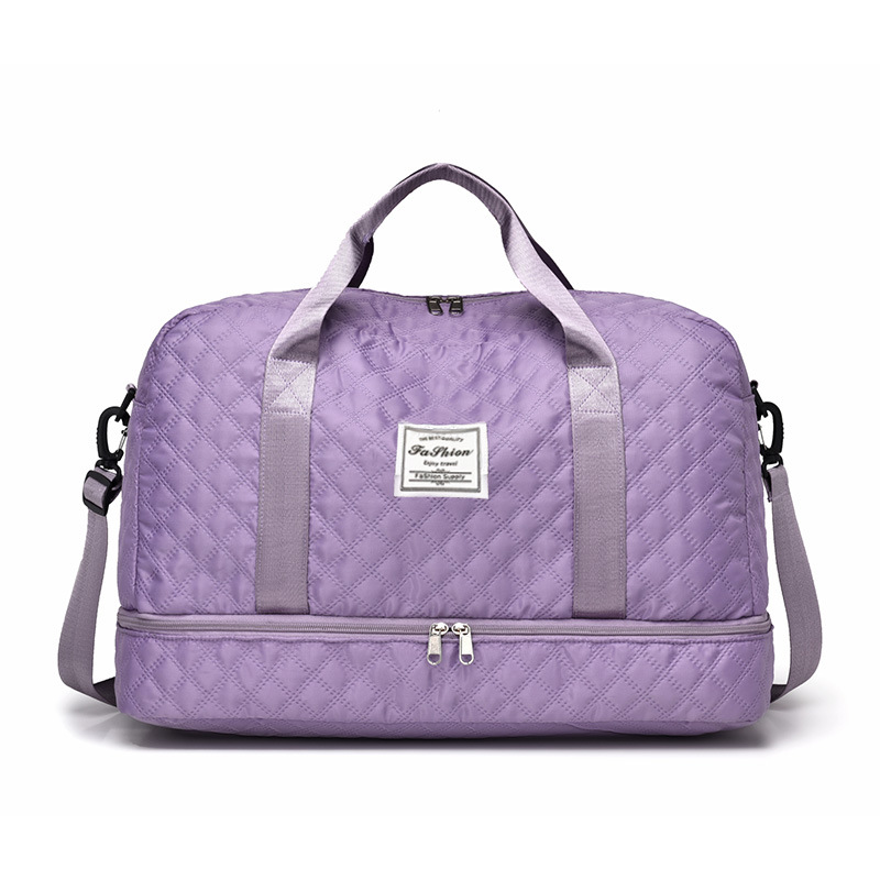 Bolsa de ejercicios cuadrilátero de diamante separación seca y húmeda bolsa de viaje deportiva bolsa de mano bolsa de ejercicios de gran capacidad bolsa de ocio para mujeres