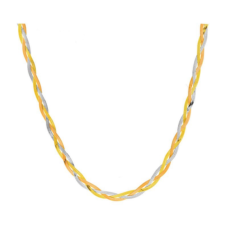 20g Weight Punk Cool Style Solid Color Titanium Steel Necklace