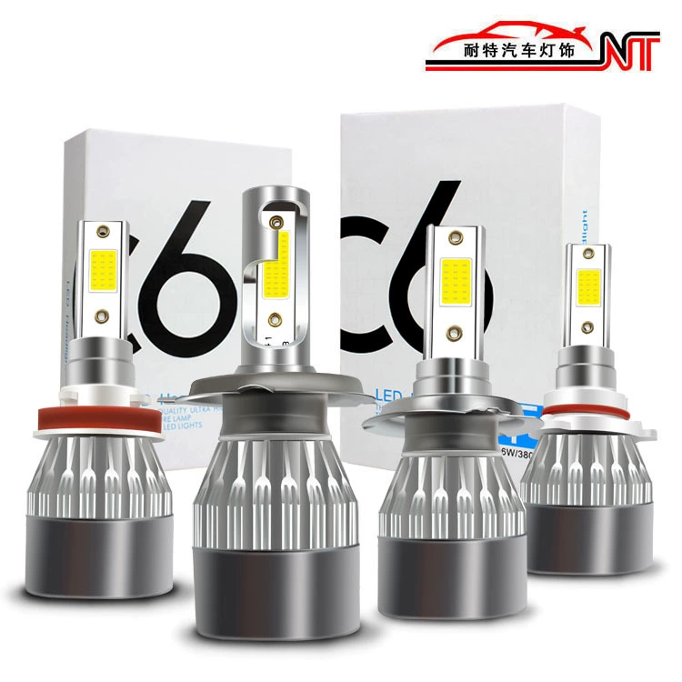 Трансграничная C6 светодиодная фара H4 фара H7 H11 9005 36 Вт автомобильная светодиодная фара