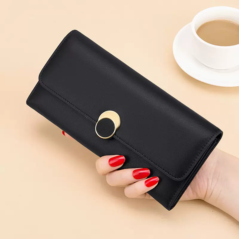 钱包女款2025新款长款手拿包女包真皮多卡位证件夹百搭小零钱包
