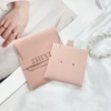Peach pink---jewelry bag + card tray