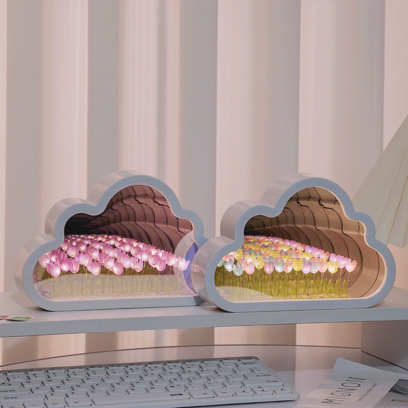 Трансграничные diy облака тюльпан ночной свет ручной работы материал пакет подарок на день рождения настольный светильник украшения для девочек