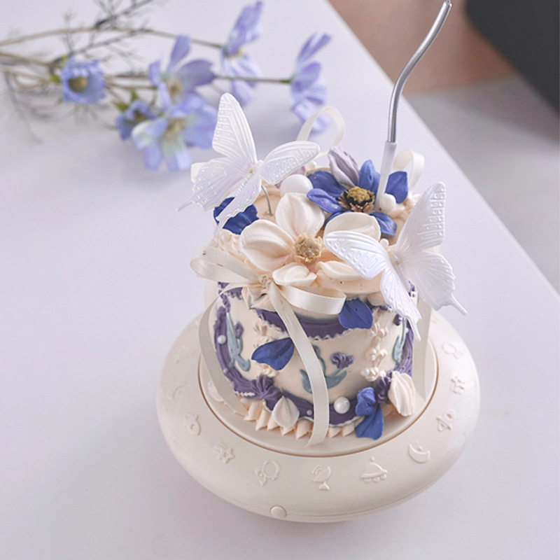 Rotary postre cumpleaños conductor giratorio automático máquina de postre giratorio máquina de postre pastel soporte de exhibición decoración de la fiesta de cumpleaños